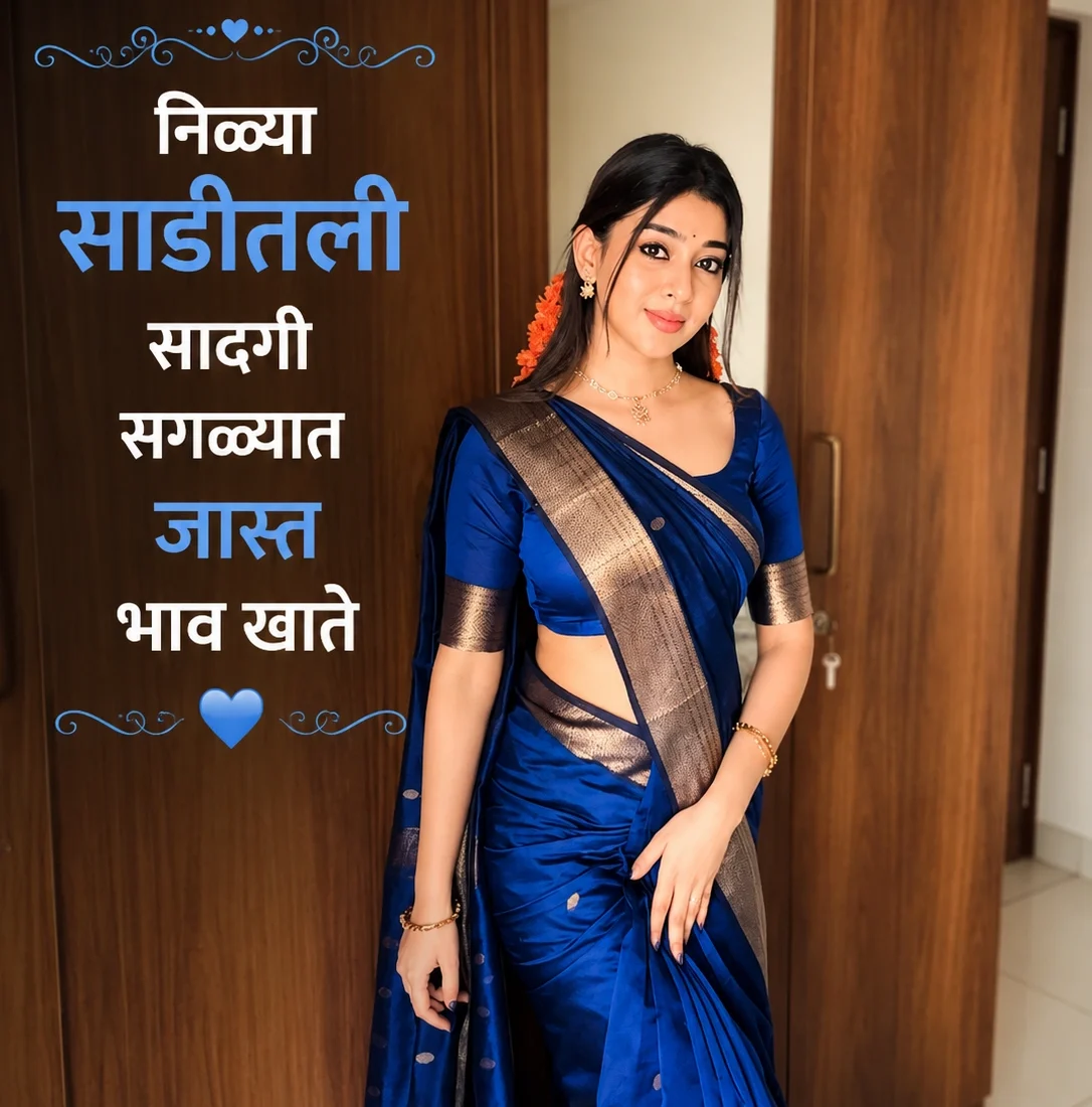 Blue Saree Captions For Instagram