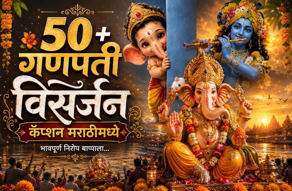 Ganpati Visarjan Caption In Marathi