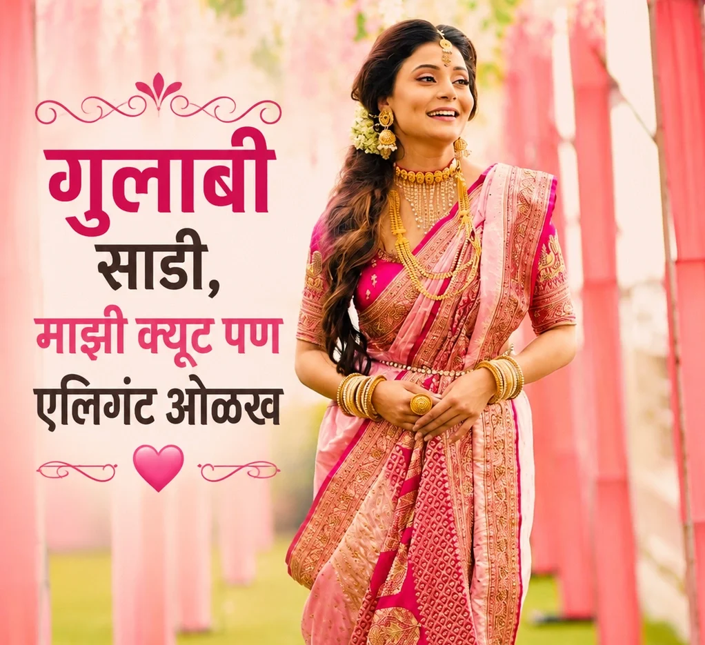 Pink Saree Captions For Instagram