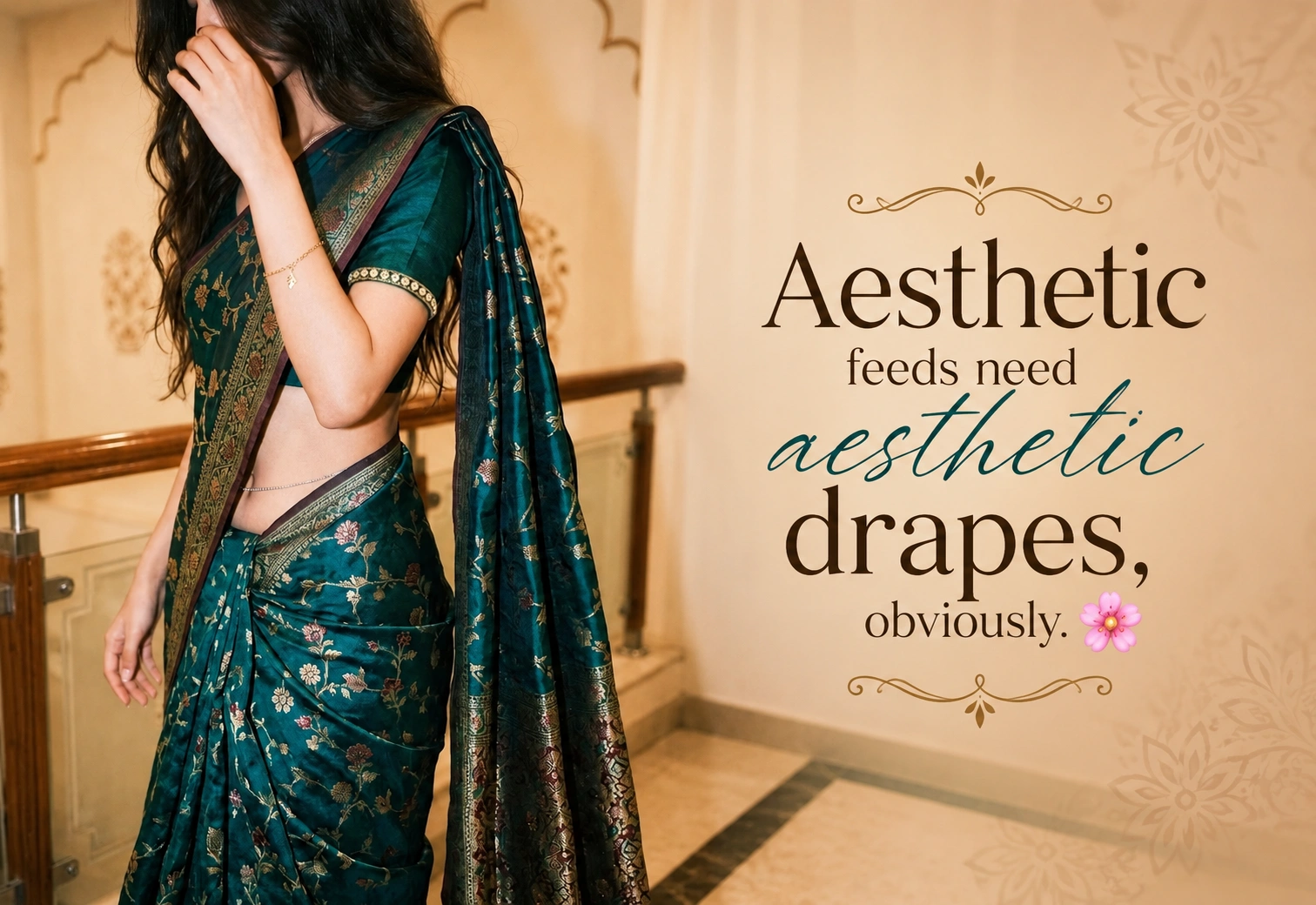 Saree Captions Aesthetic