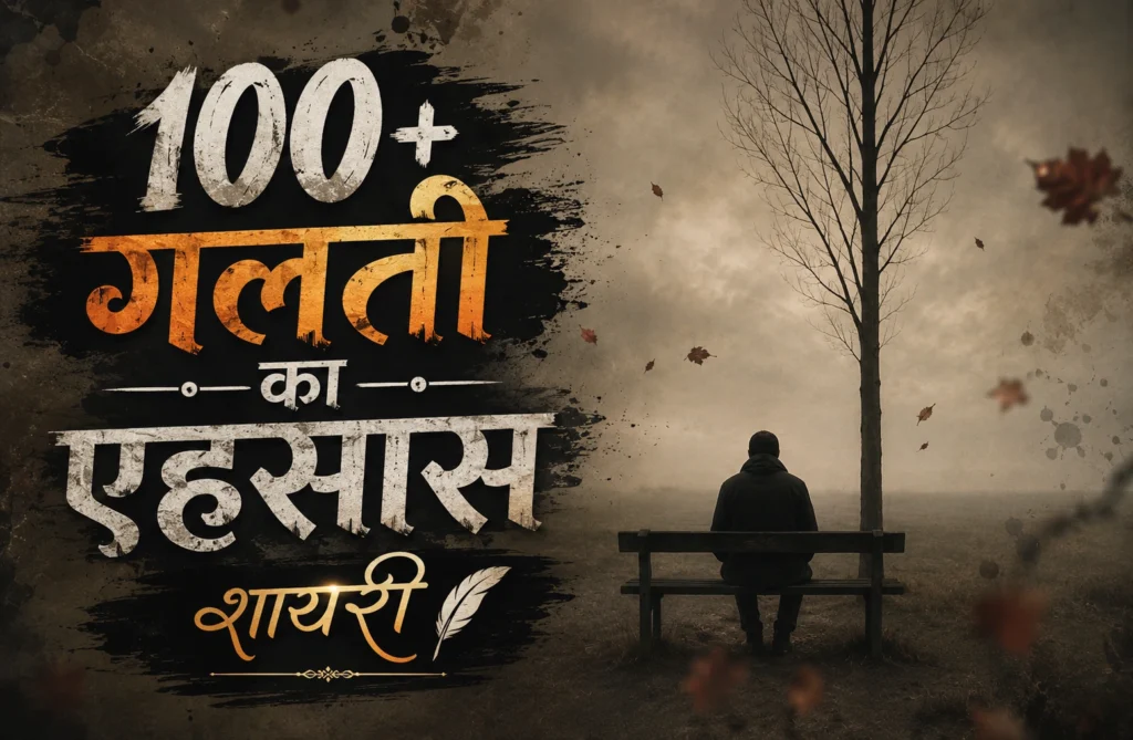 गलती का एहसास शायरी